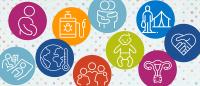 Illustration with icons representing PopFam expertise